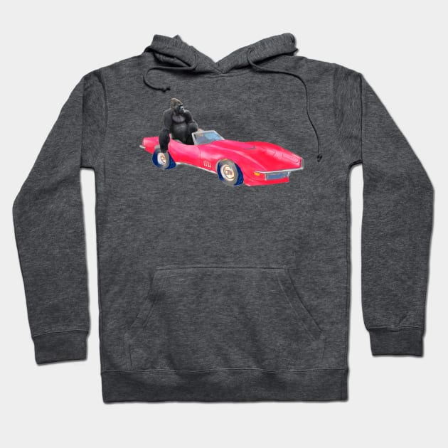 Gorilla in the Car Hoodie by Custom Autos